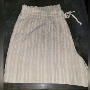 Just My Size by Hanes Linen Blend Elastic Waist Drawstring Shorts NWOT ❤️